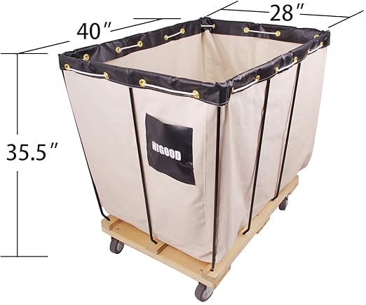 Canvas Basket Bulk Truck, Service Carts 16 Bushel Knock Down Truck, 20.0 cu. ft - Image 3