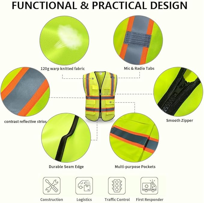 High Reflective Safety Vest for Men Women Breathable - Image 3