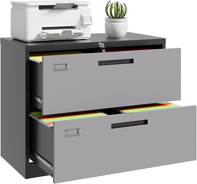 Lateral File Cabinet, Metal Filing Cabinet by ZAOUS