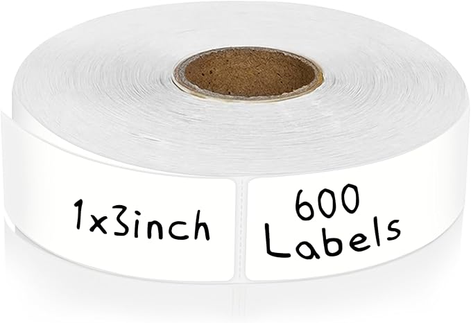 CATIFLIN 600 Blank Removable Freezer Label Stickers, 1”x3” Waterproof Adhesive by CATIFLIN