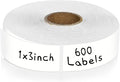CATIFLIN 600 Blank Removable Freezer Label Stickers, 1”x3” Waterproof Adhesive by CATIFLIN