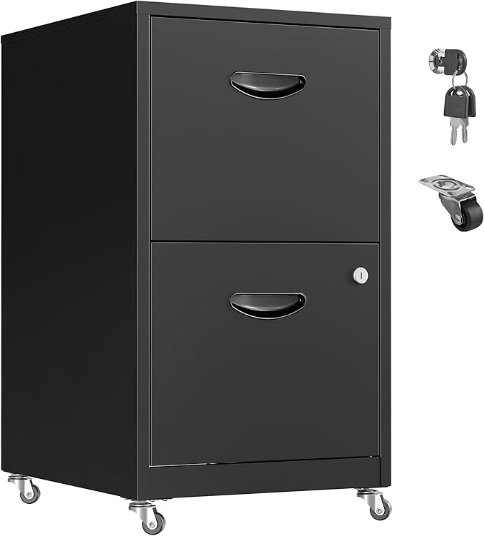 2 Drawer Mobile File Cabinet by MetalMax