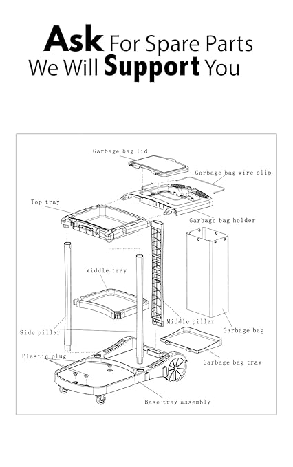 Commercial Housekeeping cart Janitorial cart - Image 4