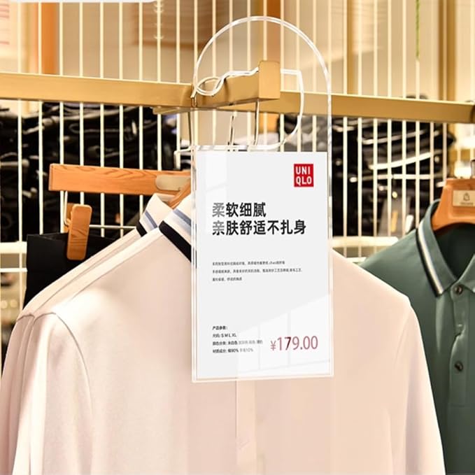 2 Pack Label Holder Price Tag Displays Sign Holder Data Card Holder Ads Display - Image 6