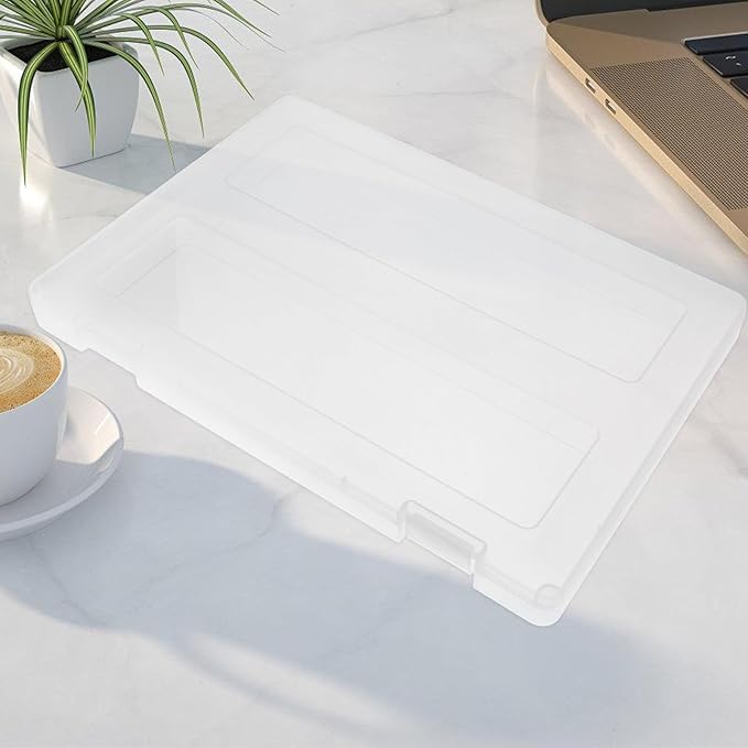 4pcs File Storage Box Clear Wear-resistant Plastic Document Organizer - Image 5