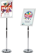 Pedestal Poster Stand, Adjustable Aluminum 11 x 17 Floor Standing Holder by VAIIGO