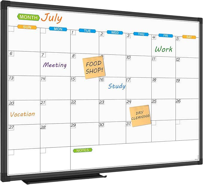 JILoffice Magnetic Dry Erase Calendar Whiteboard, 1 Month White Board Calendar by JILoffice