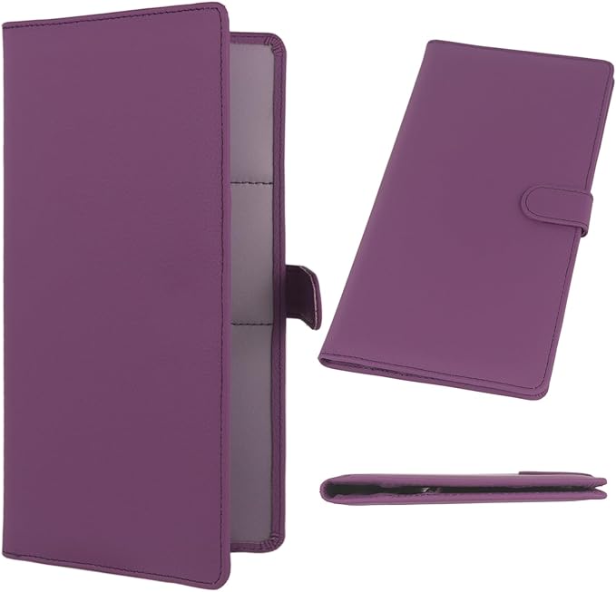 Car Registration and Insurance Holder, Leather Magnetic Shut Vehicle Glove Box - Image 7