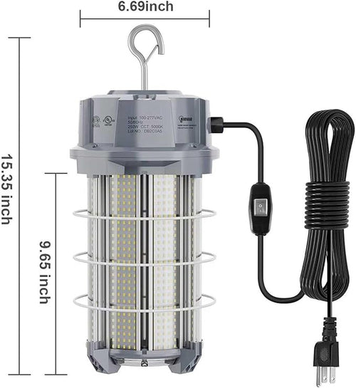 250W LED Temporary Work Light 37, 500 Lumen Construction Lights 5000K LED Work - Image 2