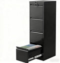 4 Drawer Metal File Cabinet by Unknown