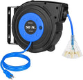 DEWENWILS Retractable Extension Cord Reel, 50 FT Heavy Duty Power Cord by DEWENWILS