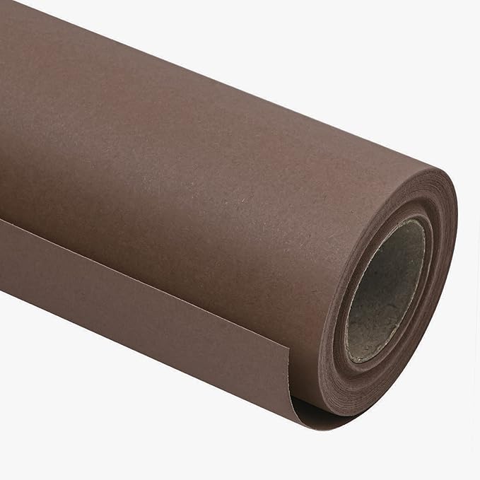 RUSPEPA Chocolate Brown Kraft Paper Roll by RUSPEPA