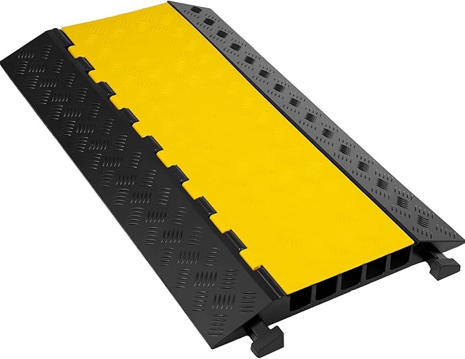VEVOR 5 Channel Cable Protectors Extreme Rubber Cable Ramps Heavy Duty by VEVOR
