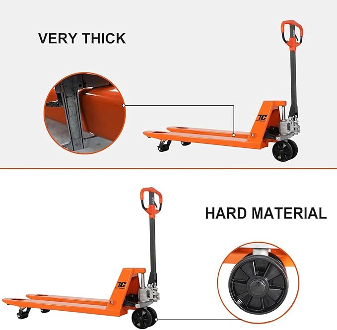 Tory Carrier Manual Pallet Jack 6600 Lb. Capacity, Pallet Truck 48 L × 27 W - Image 8