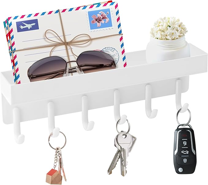 VIS'V Magnetic Key Holder Wall Mount, Compact Metal Key Rack by VISV