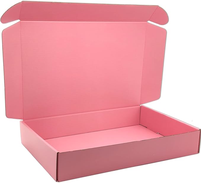 Pink Shipping Boxes for Small Business Pack of 25-11x8x2 inches Cardboard - Image 3