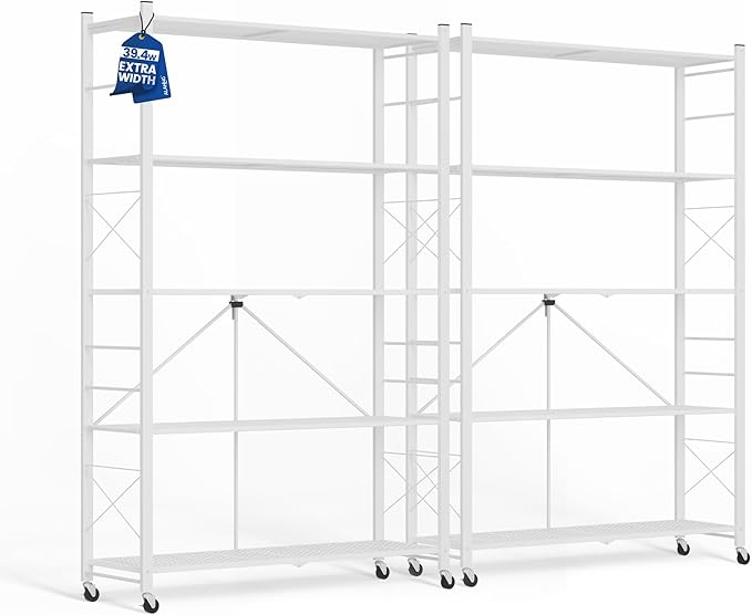 ALANNG 40" W Foldable 5-Tier Storage Shelves by ALANNG