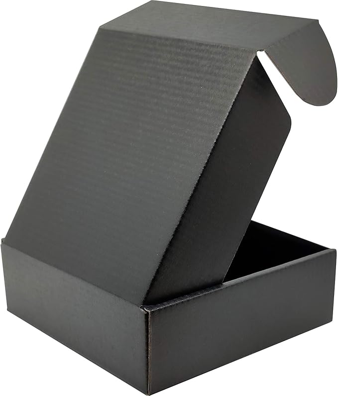 Small Black Shipping Boxes for Small Business Pack of 25-8x8x4 inches Cardboard - Image 4