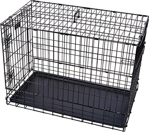 MidWest Homes for Pets Solutions Series Side-by-Side SUV Dog Crate, Double Door Folding Metal Cage Designed to Fit in SUVs & Vans, for Dogs up to 70 Lbs by MidWestHomesForPets
