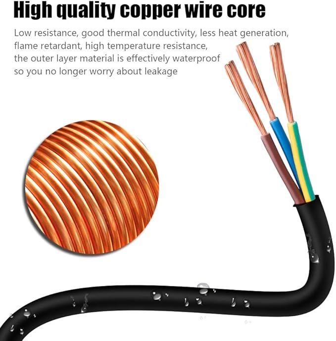 6FT 12/3 Outdoor Extension Cord, Heavy Duty 3-Outlet SJTW Indoor/Outdoor - Image 5