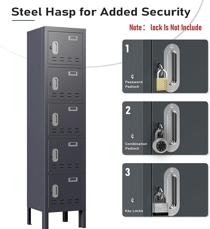 Metal Lockers - 66" Height Steel Lockers - Image 4