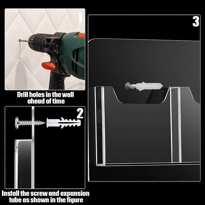 Eersida Acrylic Brochure Pamphlet Holder Brochure Display Stand Business Tri - Image 4