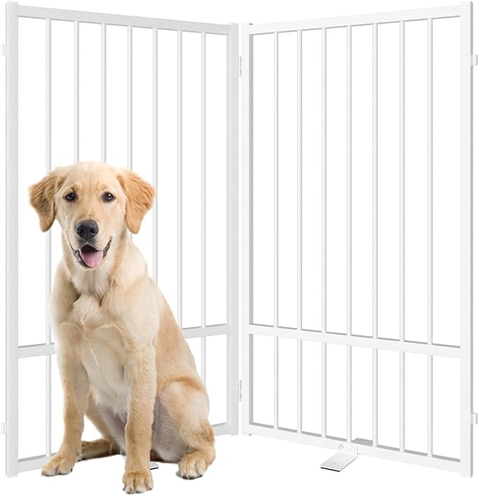 Full Metal Freestanding Dog Gate by SNUOWU