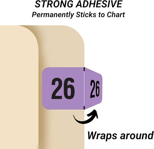 2026 Year Labels, Doctor Stuff 2026 Chart Stickers, Fluorescent Violet Color - Image 2