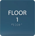 Cold Blue ADA Floor 1 Sign by ADACentralSigns