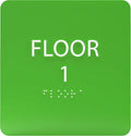 Light Green ADA Floor 1 Sign by ADACentralSigns