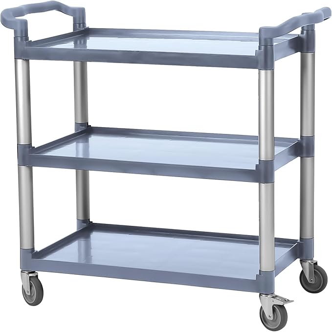3-Tier Plastic Service Utility Cart by TROPOW