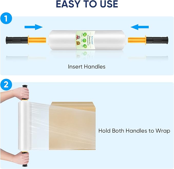 TICONN 4Pk Stretch Wrap Stretch Film Roll, 1000ft Industrial Strength 15 inch - Image 6