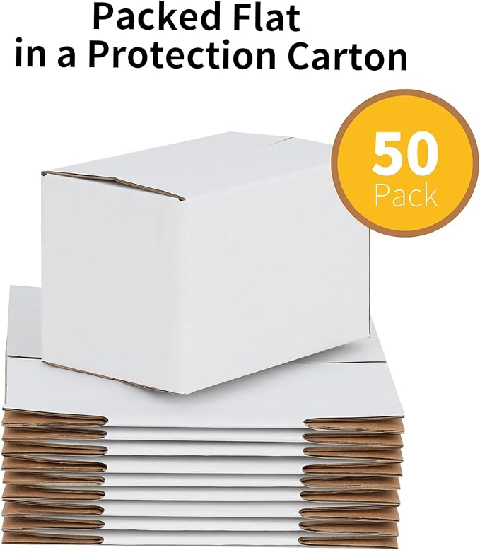 6x4x4 inches Shipping Boxes 50 Pack, Kraft Corrugated Small Cardboard Boxes - Image 5