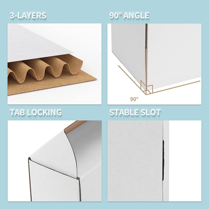 WIFTREY 6x4x4 Shipping Boxes 25 Pack - Image 3