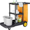 TUFFIOM Commercial Traditional Cleaning Janitorial 3-Shelf Cart, 500 Lbs by TUFFIOM