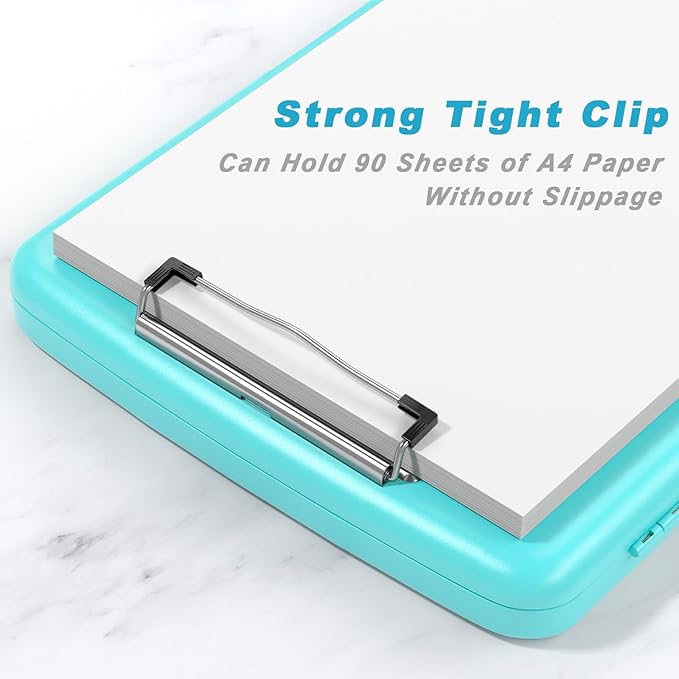 Rimilak Plastic Clipboard with Storage, 8.5 x 11 High Capacity Folio Nursing - Image 3