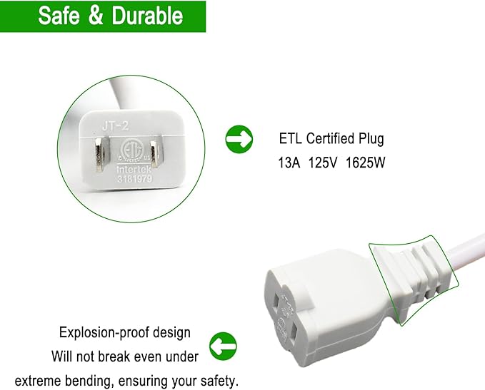 Outdoor Extension Cord 50ft, 50ft Heavy Duty Power Cord - Image 6
