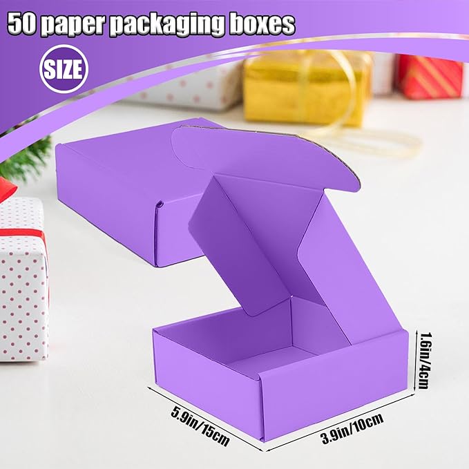 Small Shipping Boxes, 50 Pack Cardboard Box Corrugated Mailer Boxes Small - Image 3