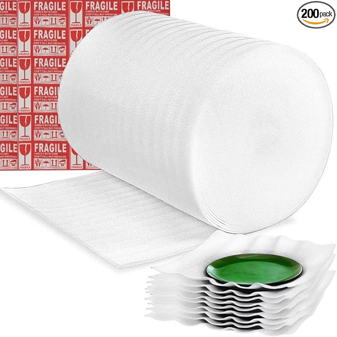 Moving Supplies, Foam Wrap Roll 16" Wide x 160' Length, by Parts3A