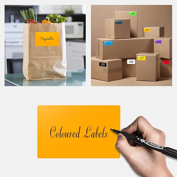 Rectangle Labels Sticker 3×5 Inch Vinyl Floor Stickers Color Coding Name Tags - Image 2