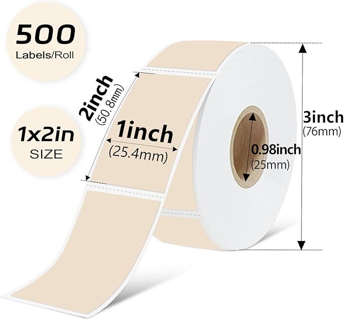 1x2 inch Blank Removable Freezer Labels Printable Rectangle Stickers 500PCS - Image 3