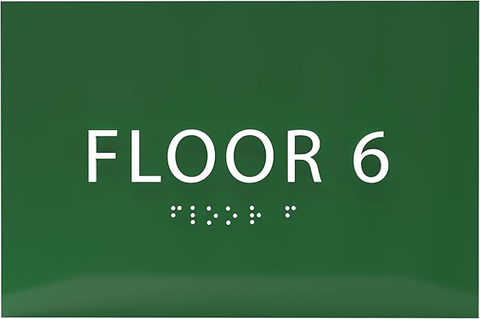 6" X4" Floor 6 Sign by ADACentralSigns