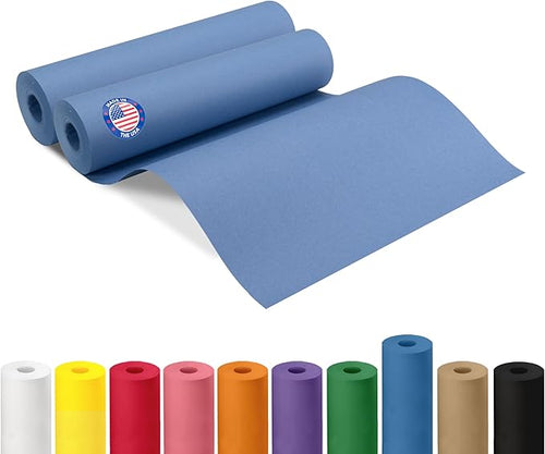 12" x 1200" Blue Kraft Paper Roll, Kids' Arts & Crafts, School Projects by IDLPackaging