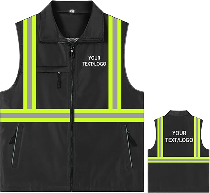 YOWESHOP Lightweight Zip-Up Safety Vest by YOWESHOP