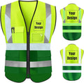 YOWESHOP High Visibility Safety Vest Custom Your Logo Protective Workwear 5 by YOWESHOP