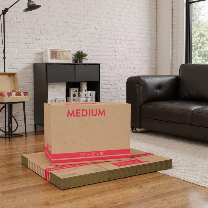 Medium Moving Boxes 10 Pack, 22x13x15.5" Corrugated Cardboard Boxes - Image 6