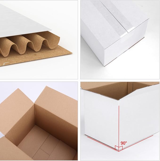 CRUGLA 10x10x10 White Shipping Boxes Set of 15 - Image 3