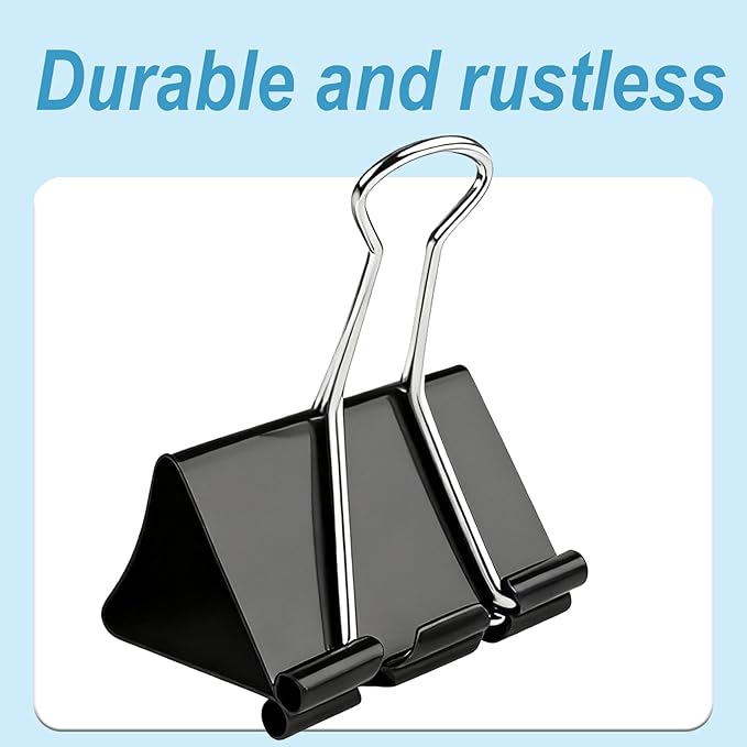 3 Inch Extra Large Binder Clips, Heavy Duty Paper Clamps, Big Metal Paper Clips - Image 5