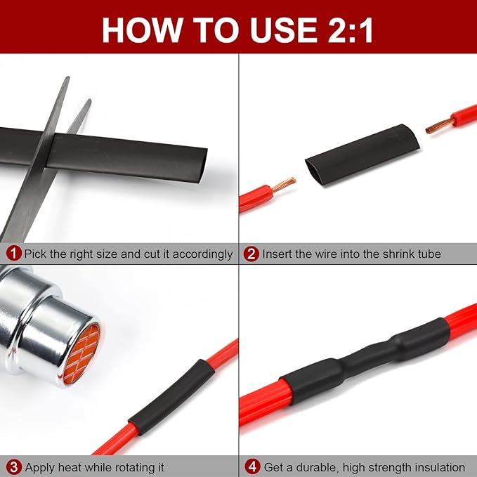 Chanzon 2:1 Ratio - 80Ft Roll - 9/64" Heat Shrink Tubing 2:1 Clear/Transparent - Image 6