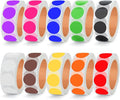 3/4 Inch Solid Round Color Coding Labels Roll, Self-Adhesive Circle Dot Sticker by LIFJOY